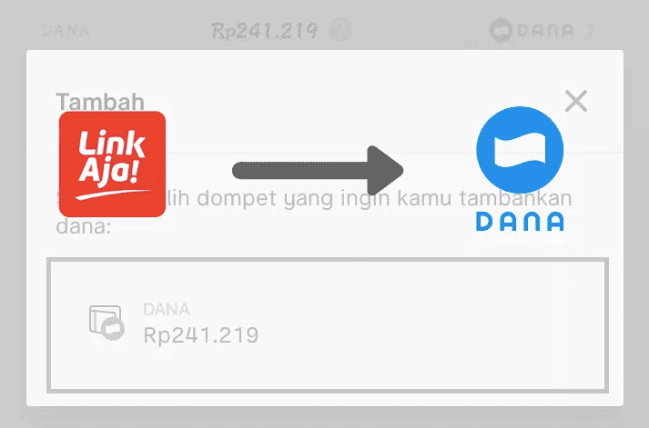 Cara transfer LinkAja ke DANA