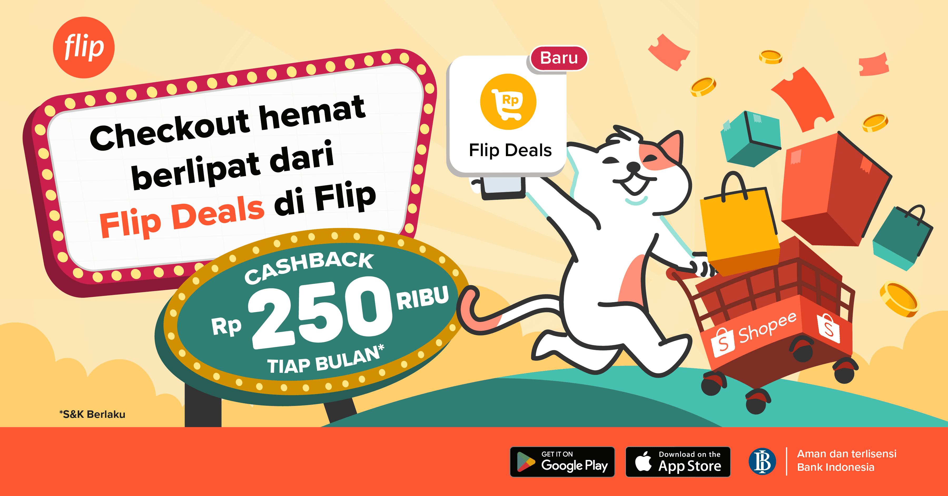 Manfaatkan Kode Voucher Shopee Hari Ini Lewat Flip Deals