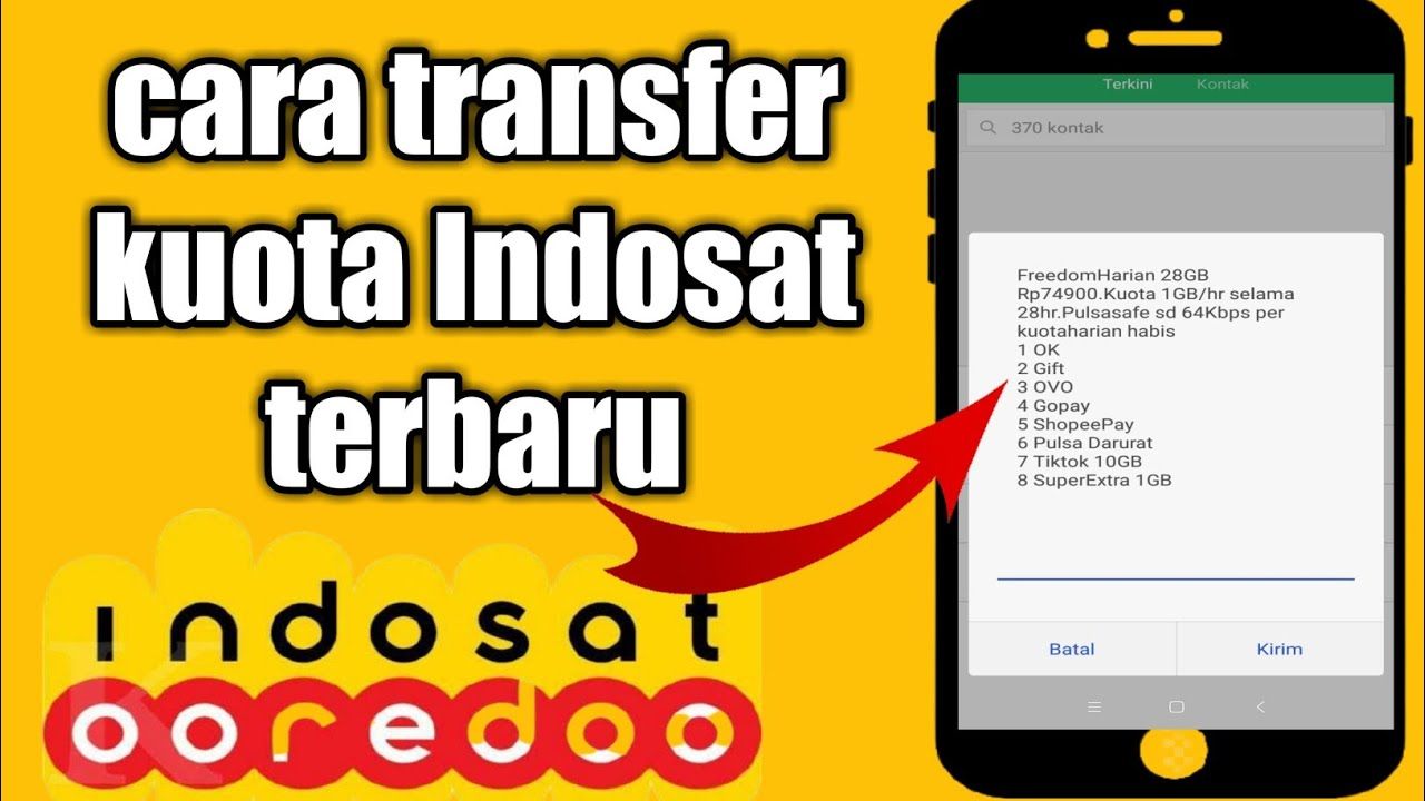 Trik Transfer Kuota Indosat Mudah dan Cepat